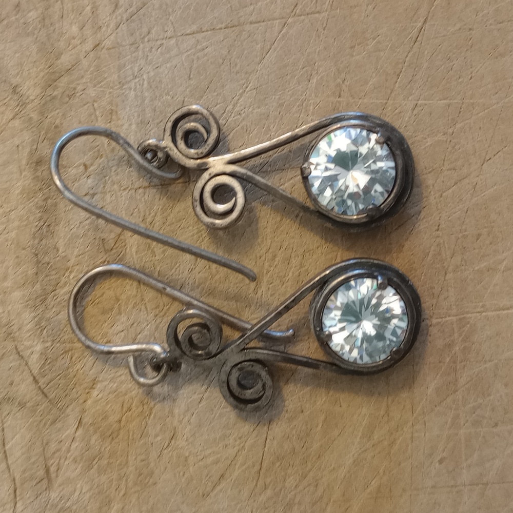 Silver and Chrystal Earrings